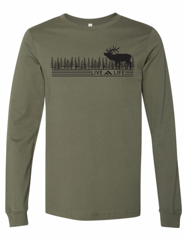 Wapiti Life Green Long Sleeve
