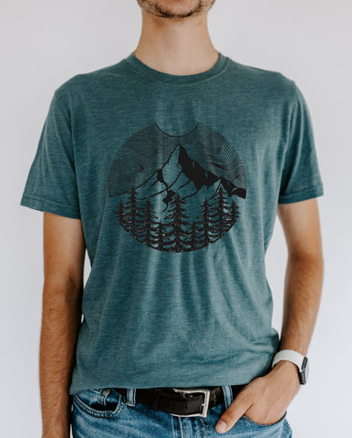 Mountain Life Tee Blue